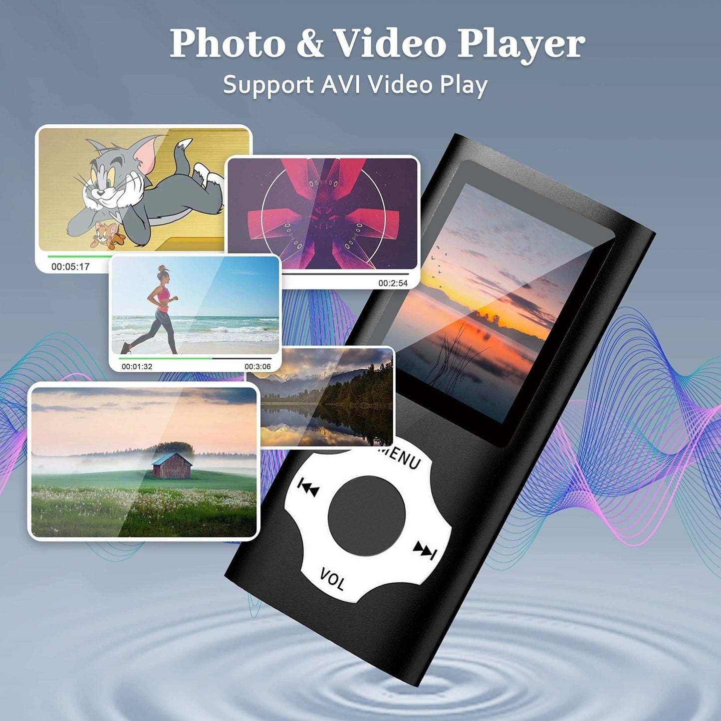 Reproductor MP3/MP4 de 4ª Generación de 32GB - Compatible con Música, Vídeo, Fotos, Radio FM, Grabación de Voz y E - Books con Auriculares y Cables USB Incluidos - Perfecto para Actividades al Aire Libre - Bisnazos.com - Las Mejores Ofertas del Mercado